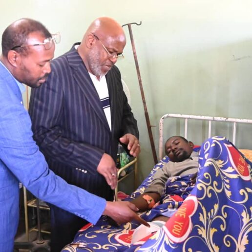 Visite à Idriss Ahmat Abdoulaye Senghor, victime d’un accident-12